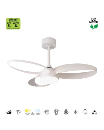 INFINITY FAN * Ventilador BLANCO LED 20W-3000K-5000K